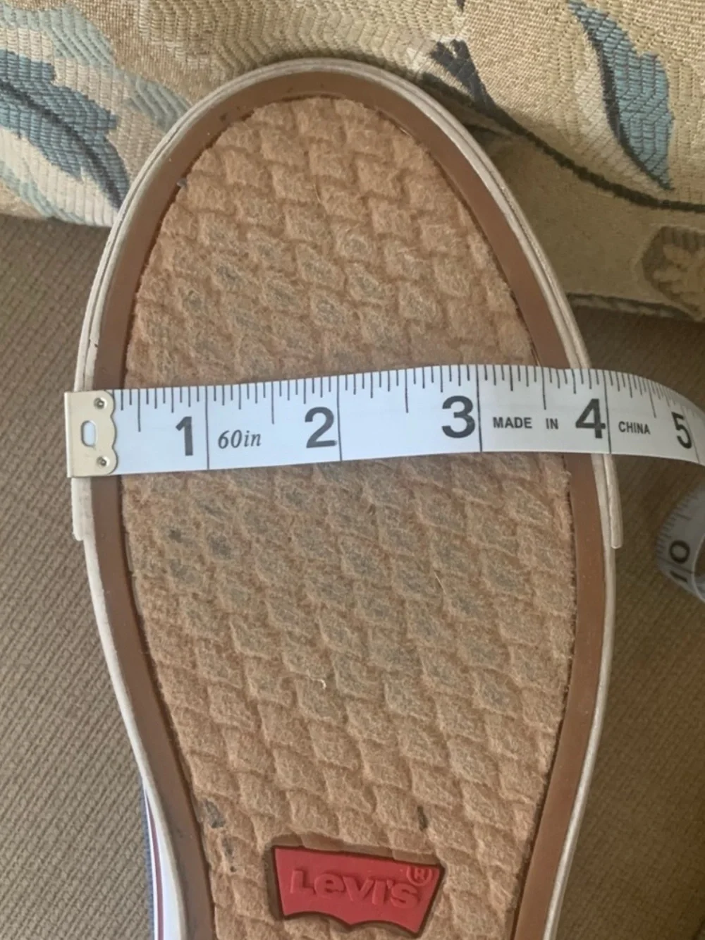 Levi’s Casual Canvas Boat Shoes in Blue with White Men’s Size 10
